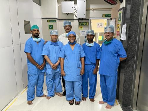 With the team at Kalpataru Hospital (27th August 2021)